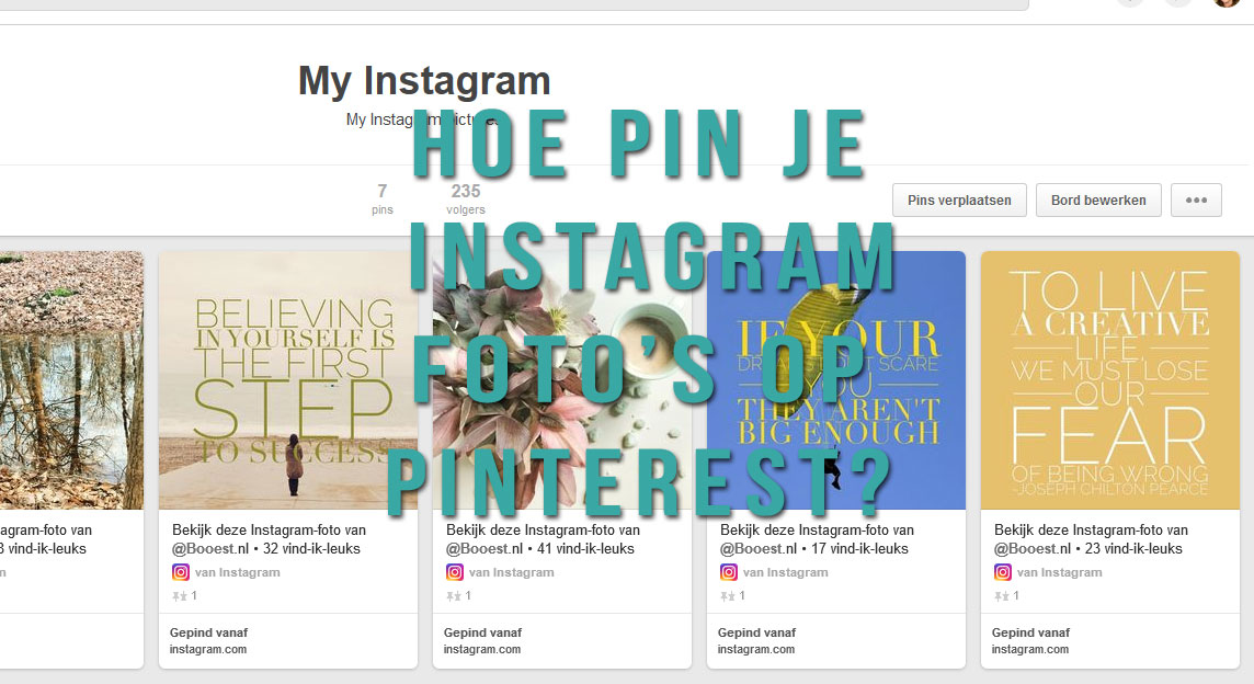 Hoe pin je instagram foto's op pinterest