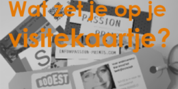 Wat zet je op je visitekaartje?